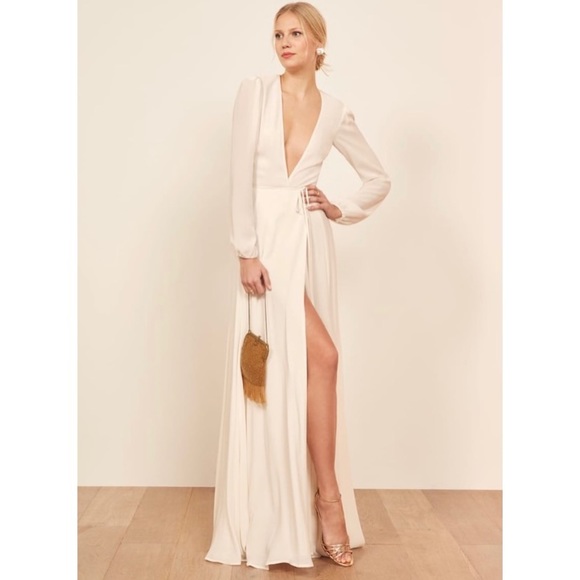 NWT Reformation Milan Wedding Dress Ivory Small - Picture 5 of 12